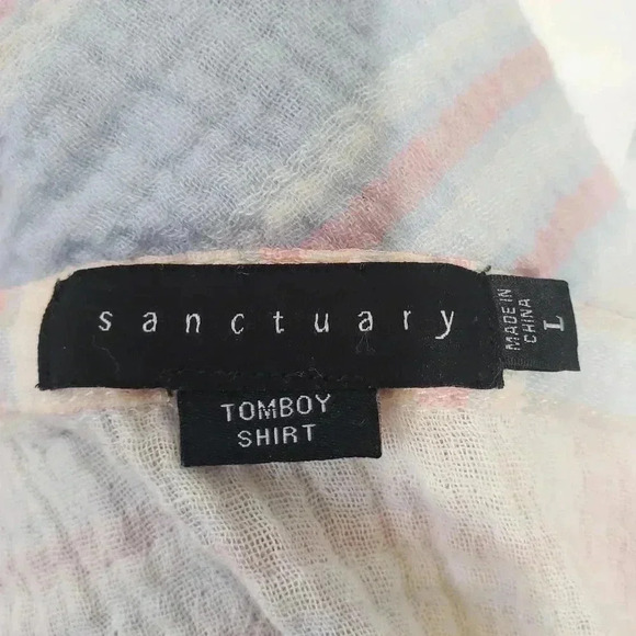 Sanctuary X Revolve Plaid Gauzy Tomboy Button Front Shirt - Picture 7 of 8